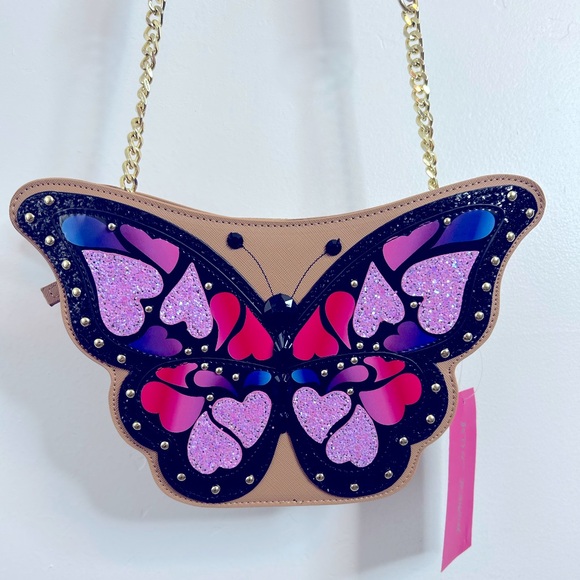 Betsey Johnson Handbags - NWT Betsey Johnson Kitsch Bejeweled Butterfly Crossbody Purse 👛 🦋